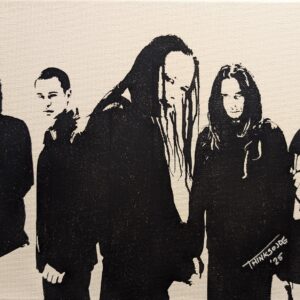 Korn Stencil Art Painting – 14x11 Acrylic on Canvas – TRL Collection