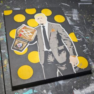Cody Rhodes Original Stencil Painting WWE Champion 11x14 Wood Panel thinksojoe