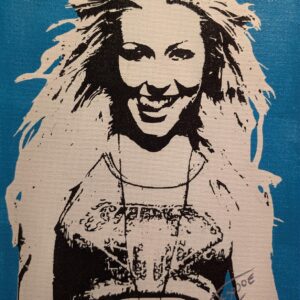 Christina Aguilera Stencil Art Painting | Rolling Stone Cover | Acrylic on Canvas 11x14