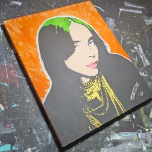 Billie Eilish Original Painting Hand Painted Acrylic 11x14 Wood Panel thinksojoe