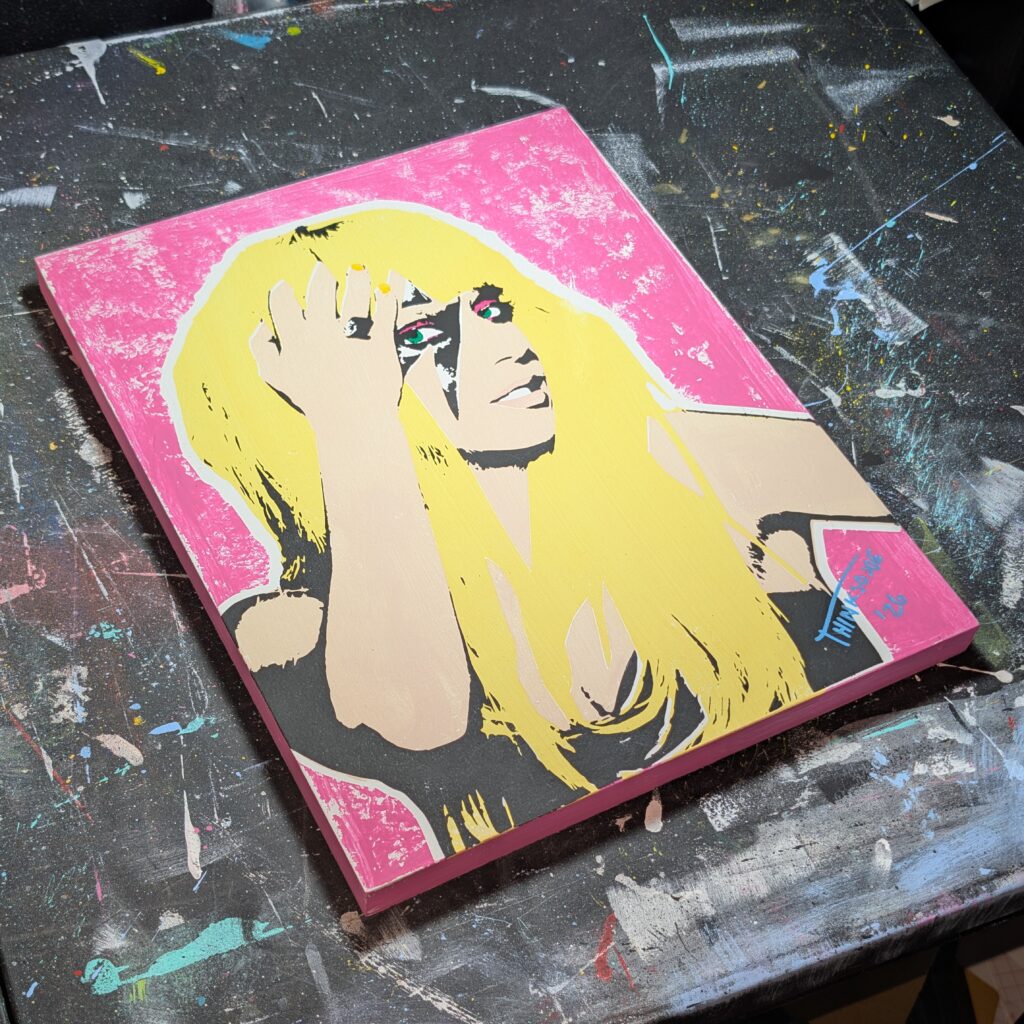 Lady Gaga Stencil Art photo