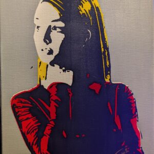 Britney Spears Stencil Art – 11x14 Acrylic Painting – TRL Pop Culture
