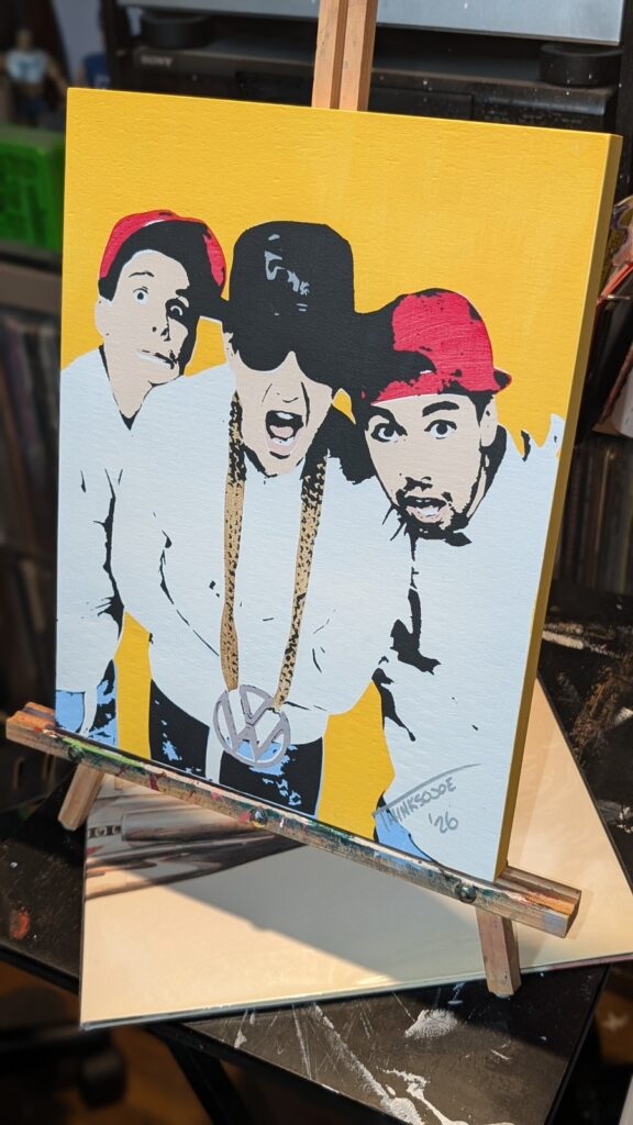 Beastie Boys: Original Hand-Painted Stencil Portrait (11x14")