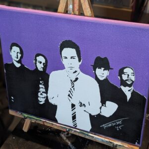 Sugar Ray Original Stencil Art - 14x11 Canvas - Purple TRL Collection Art