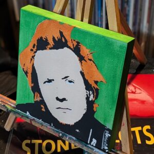 Scott Weiland Stencil Painting, Stone Temple Pilots Icon, Hand-Painted Wood Panel Art