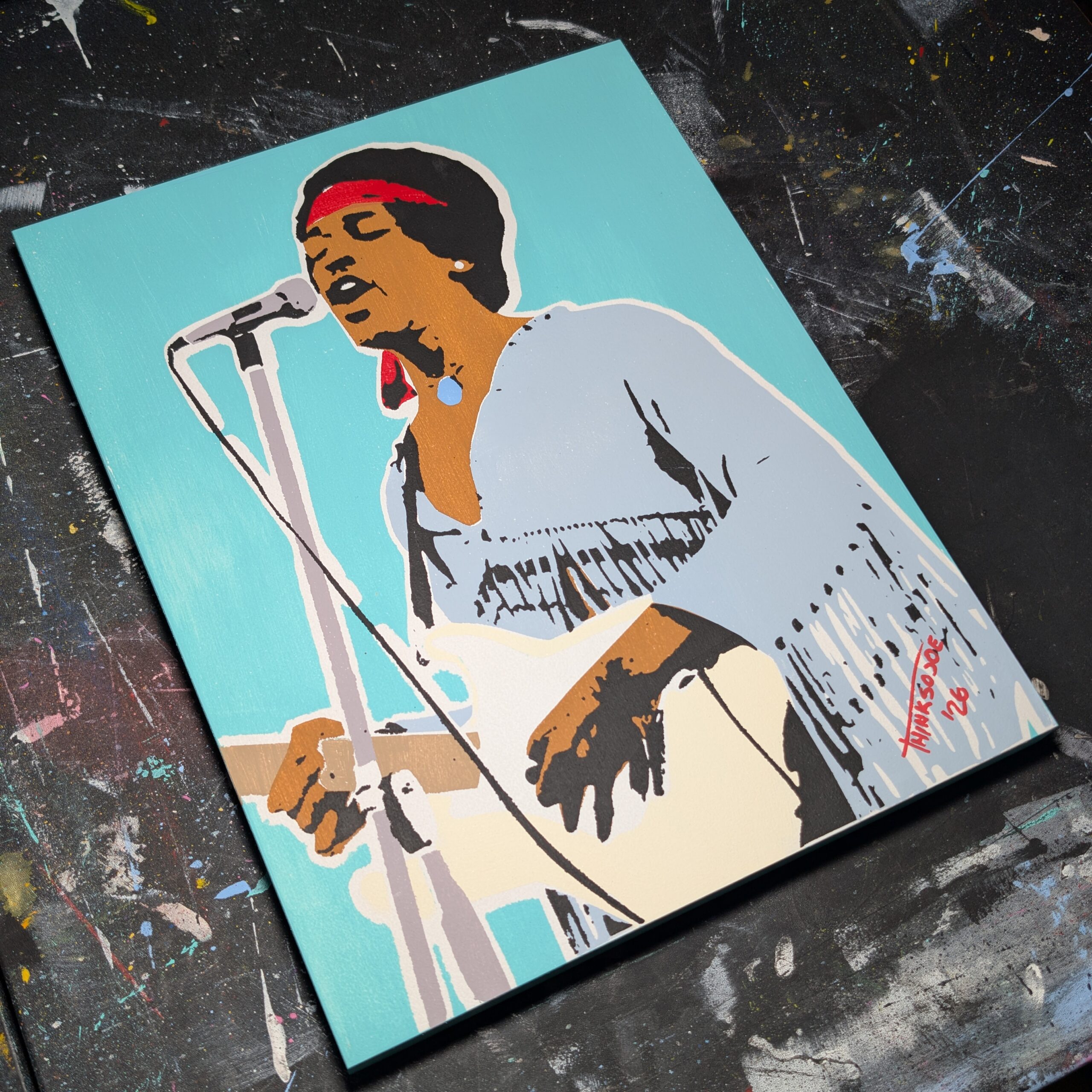 Jimi Hendrix painting photo