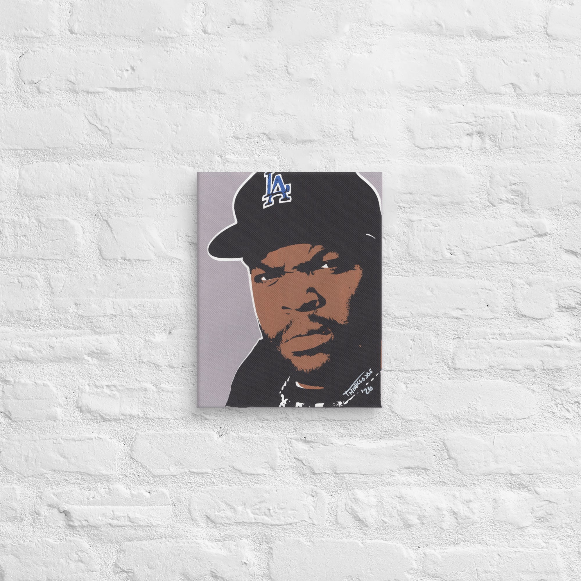 Ice Cube: Original Hand-Painted Stencil Portrait (11x14") - Image 3