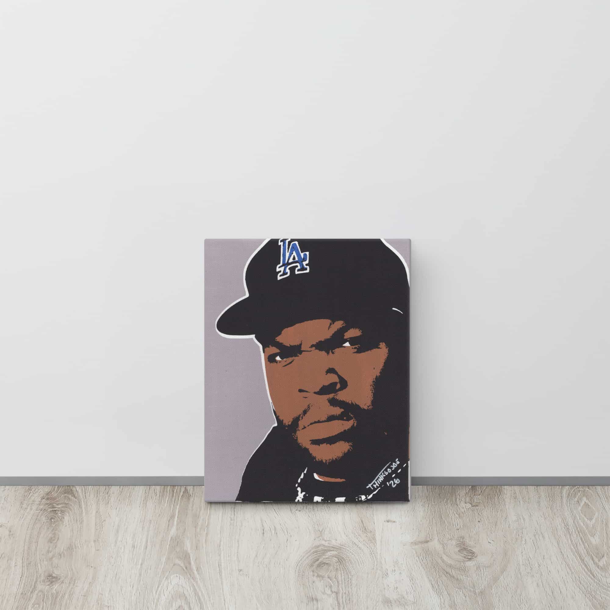 Ice Cube: Original Hand-Painted Stencil Portrait (11x14") - Image 9