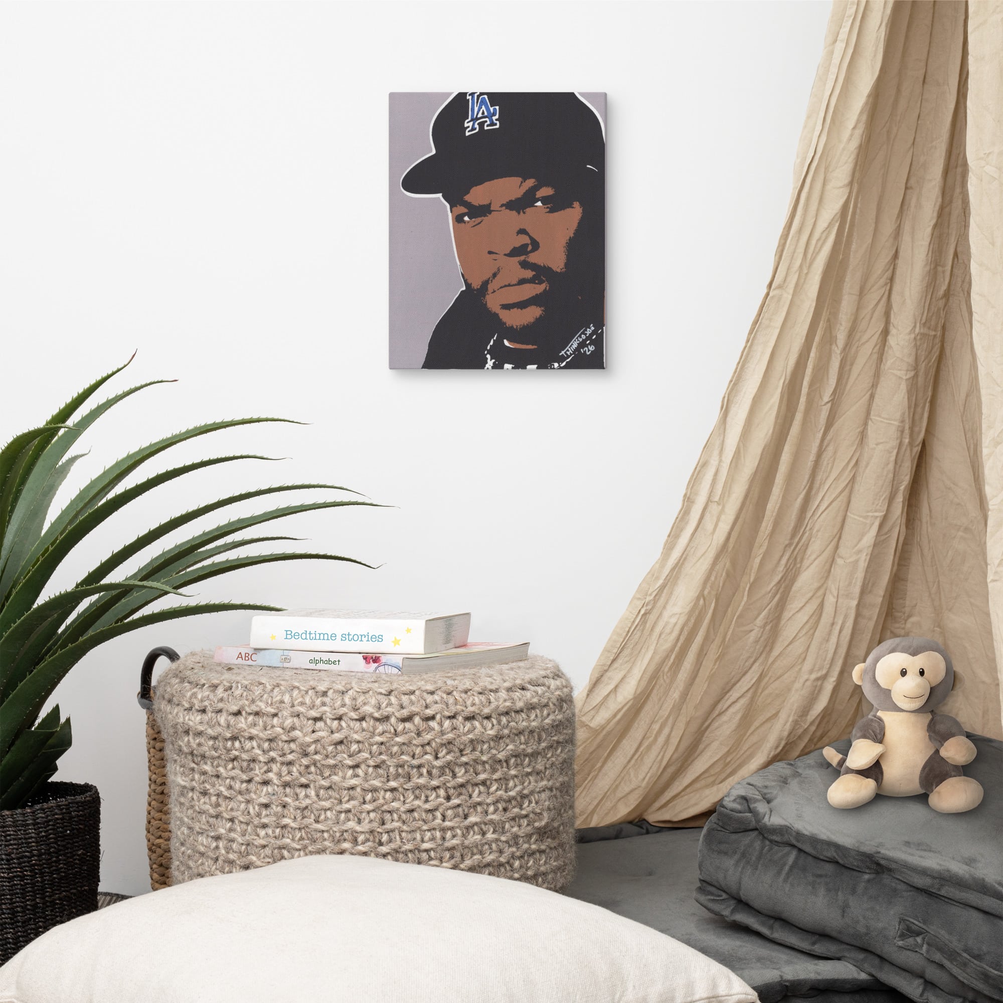 Ice Cube: Original Hand-Painted Stencil Portrait (11x14") - Image 4