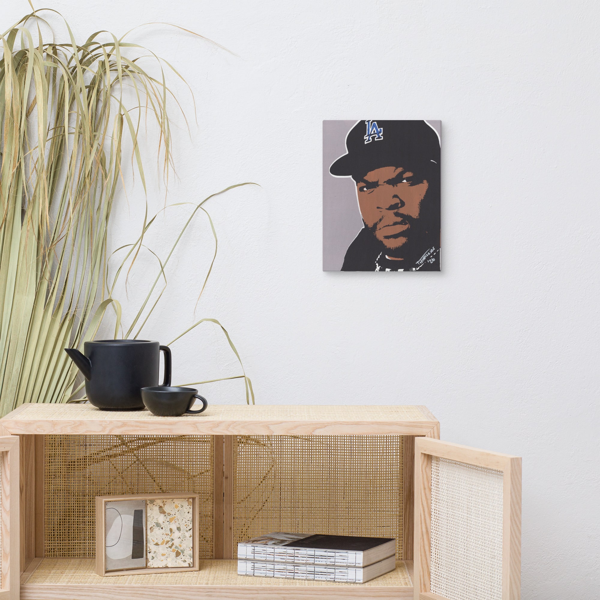 Ice Cube: Original Hand-Painted Stencil Portrait (11x14") - Image 7