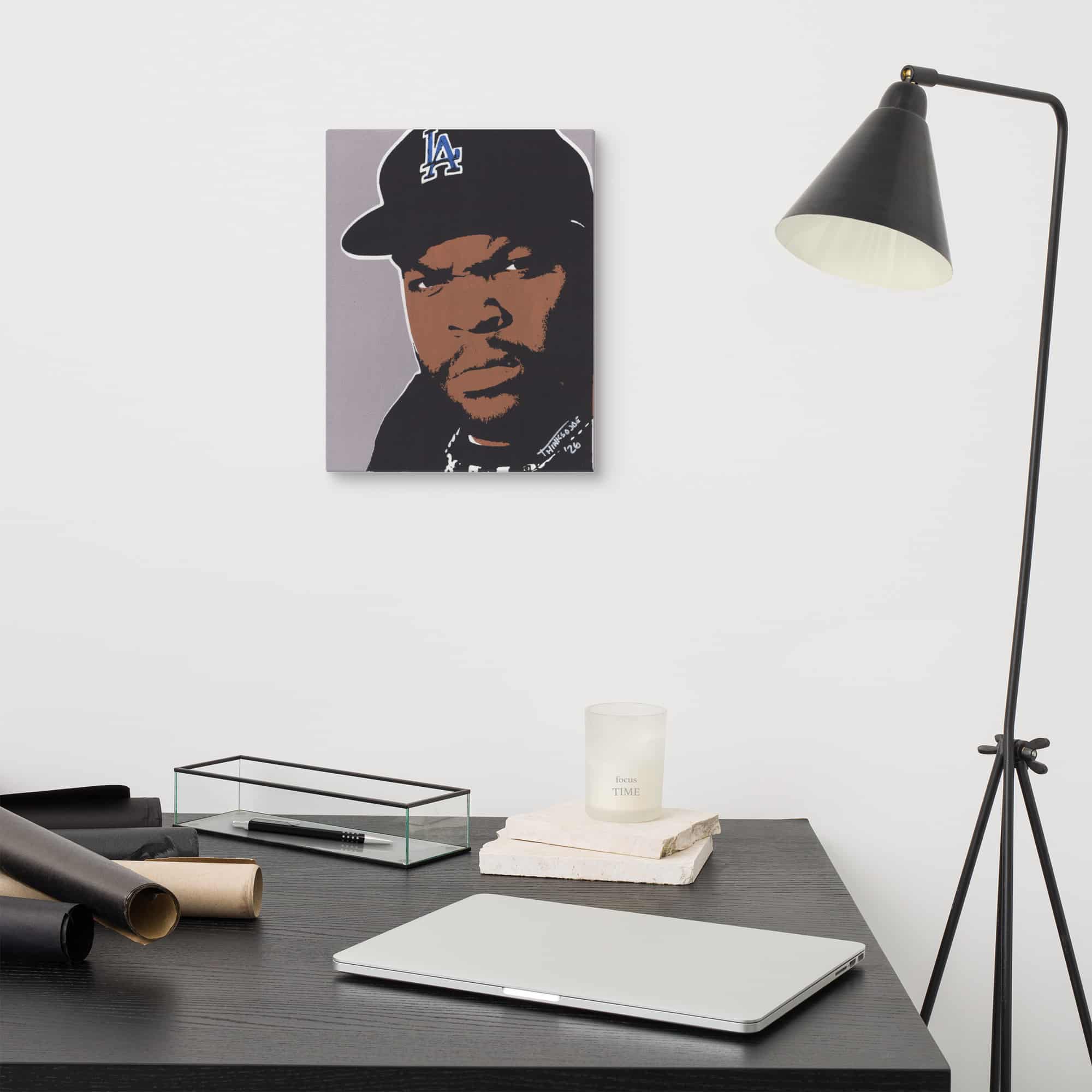 Ice Cube: Original Hand-Painted Stencil Portrait (11x14") - Image 10