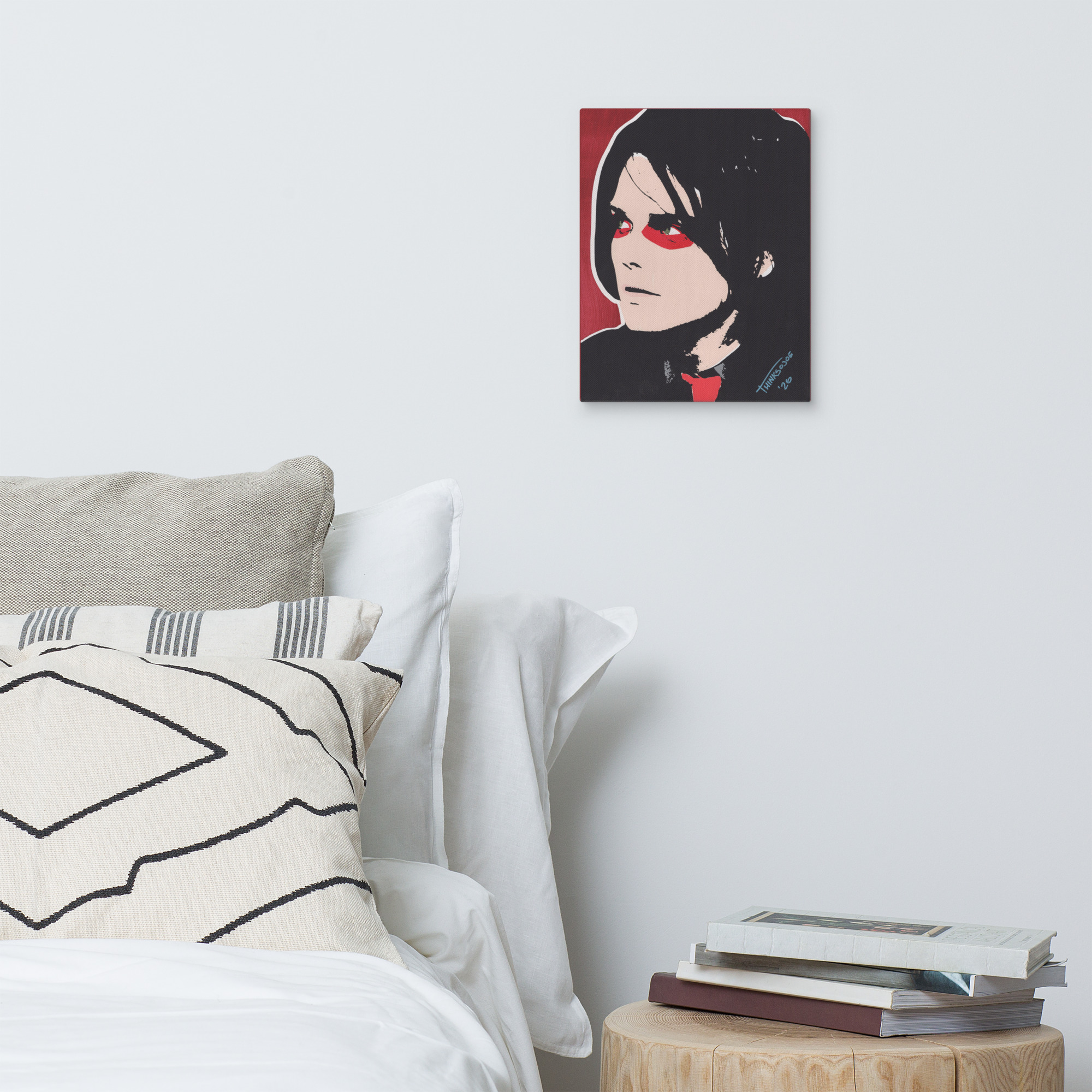 Gerard Way Hand-Painted Stencil Portrait (11x14") - Image 3
