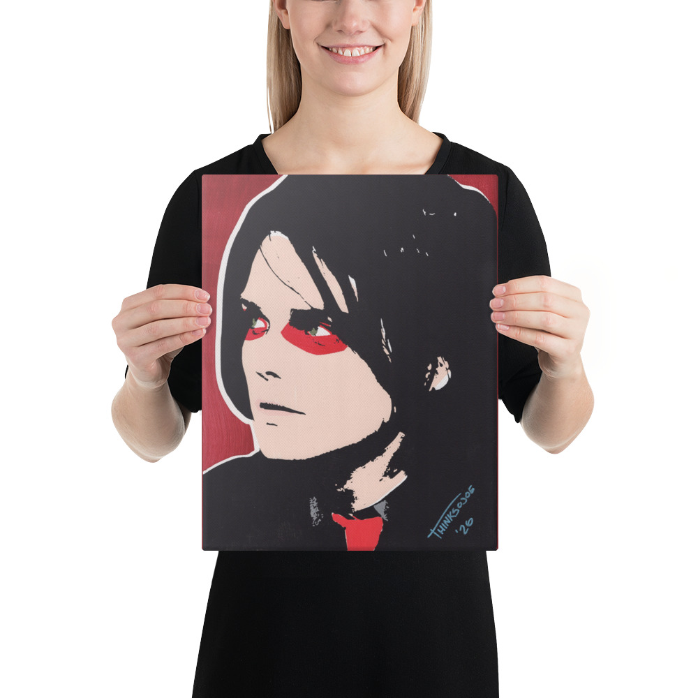 Gerard Way Hand-Painted Stencil Portrait (11x14") - Image 8