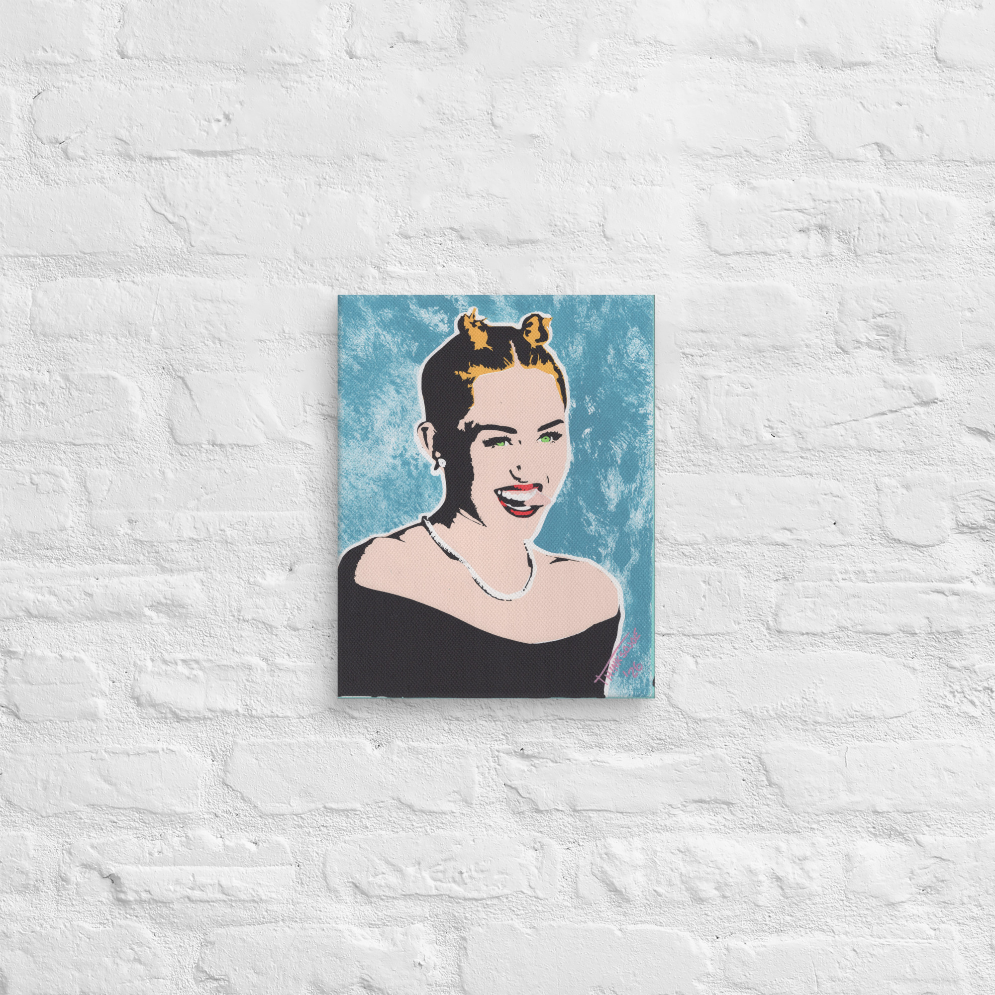 Miley Cyrus: Original Hand-Painted Stencil Portrait (11x14") - Image 9