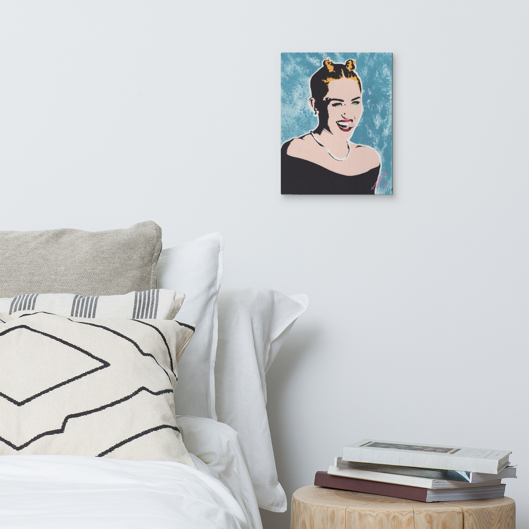 Miley Cyrus: Original Hand-Painted Stencil Portrait (11x14") - Image 6