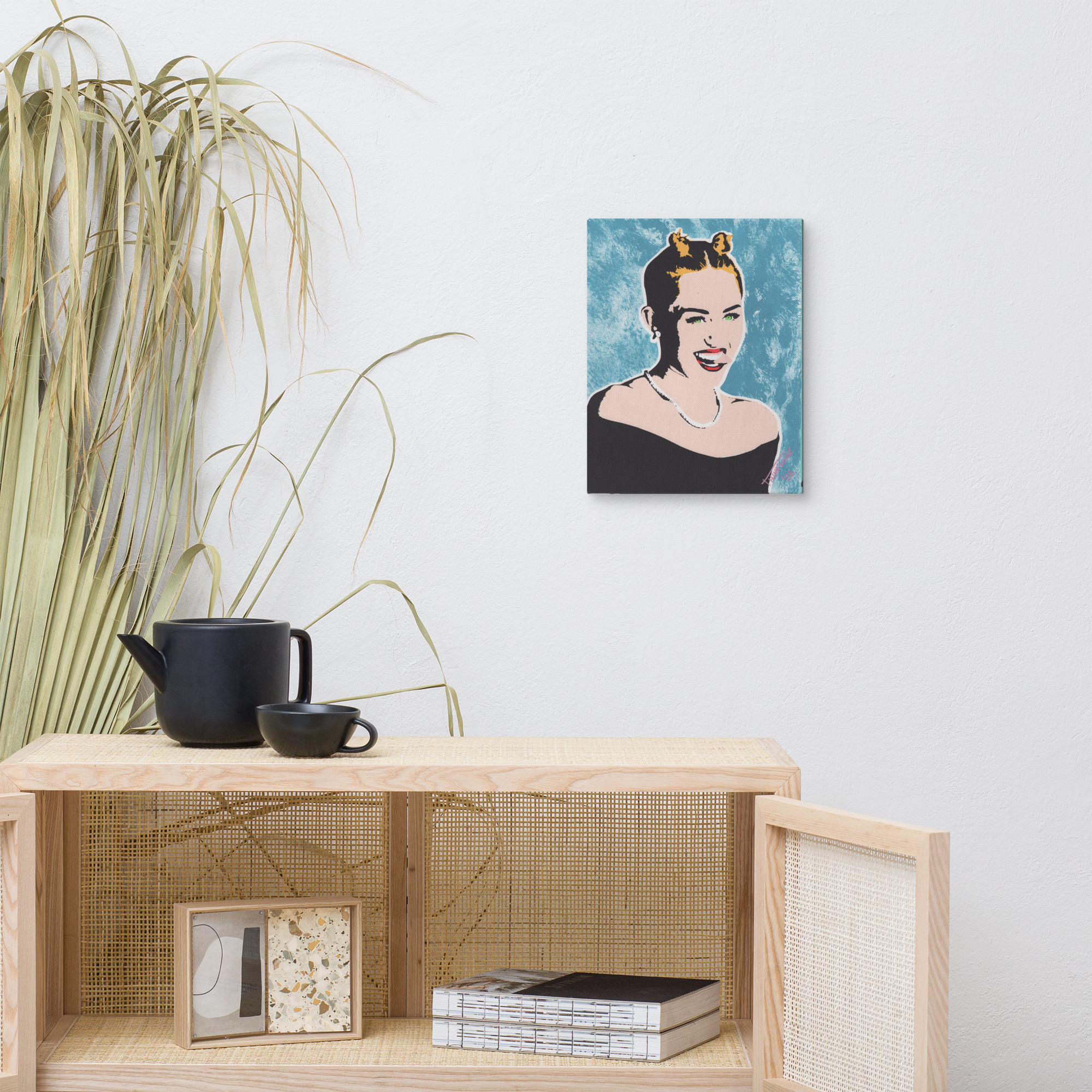 Miley Cyrus: Original Hand-Painted Stencil Portrait (11x14") - Image 5