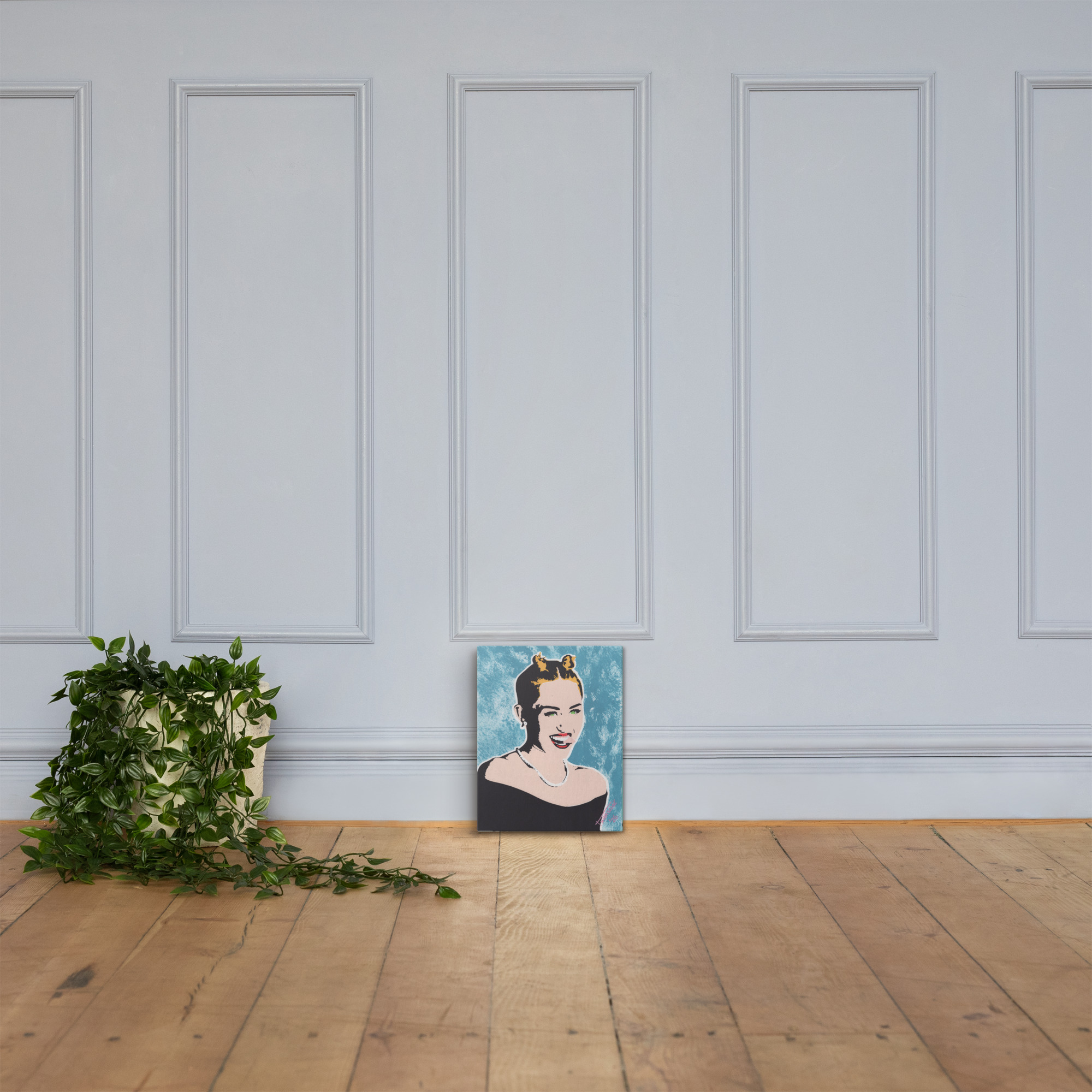 Miley Cyrus: Original Hand-Painted Stencil Portrait (11x14") - Image 12