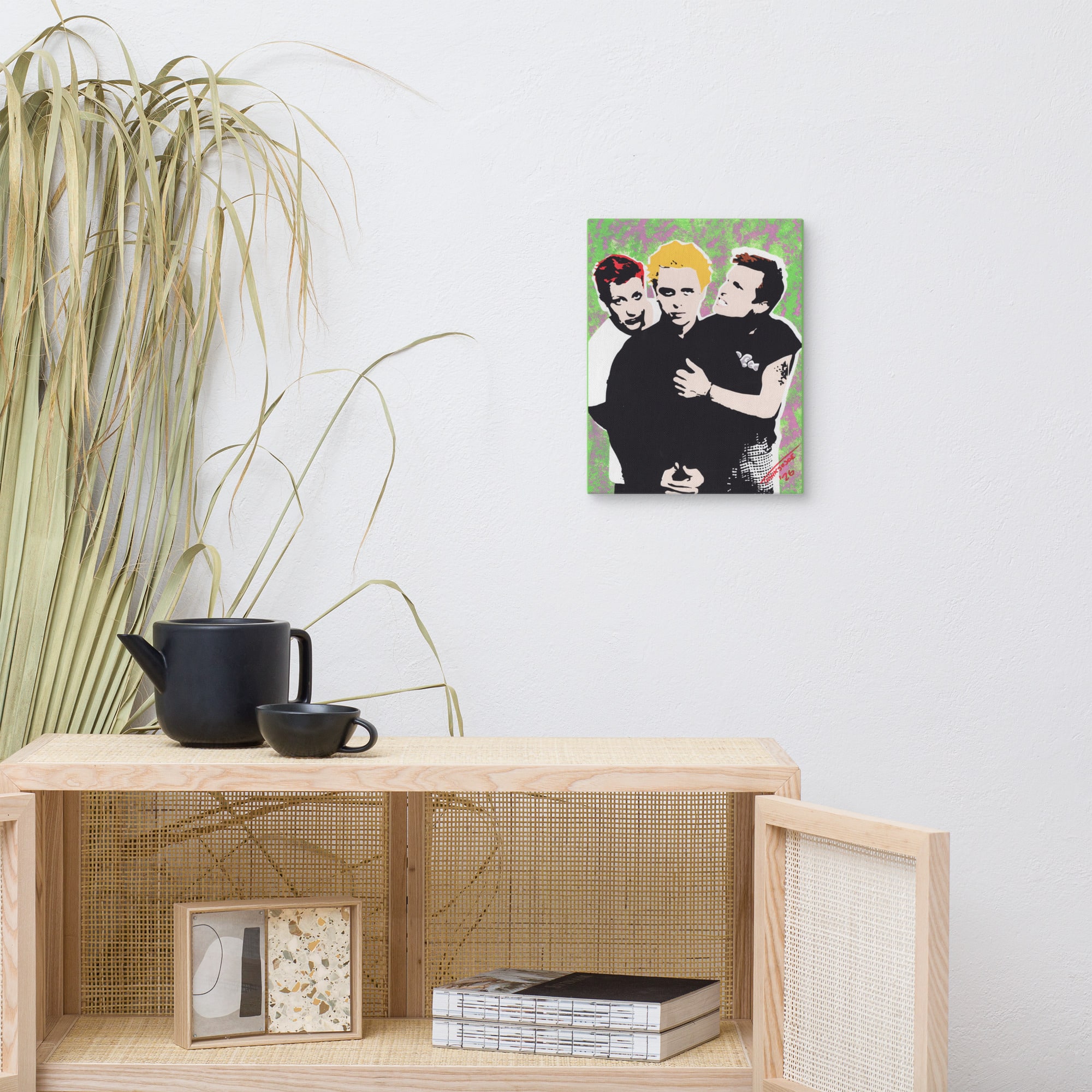 Green Day Hand-Painted Stencil Portrait (11x14") - Image 7